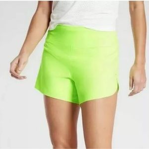 Athleta Run With It Short - Bright Yellow/Green- Size S